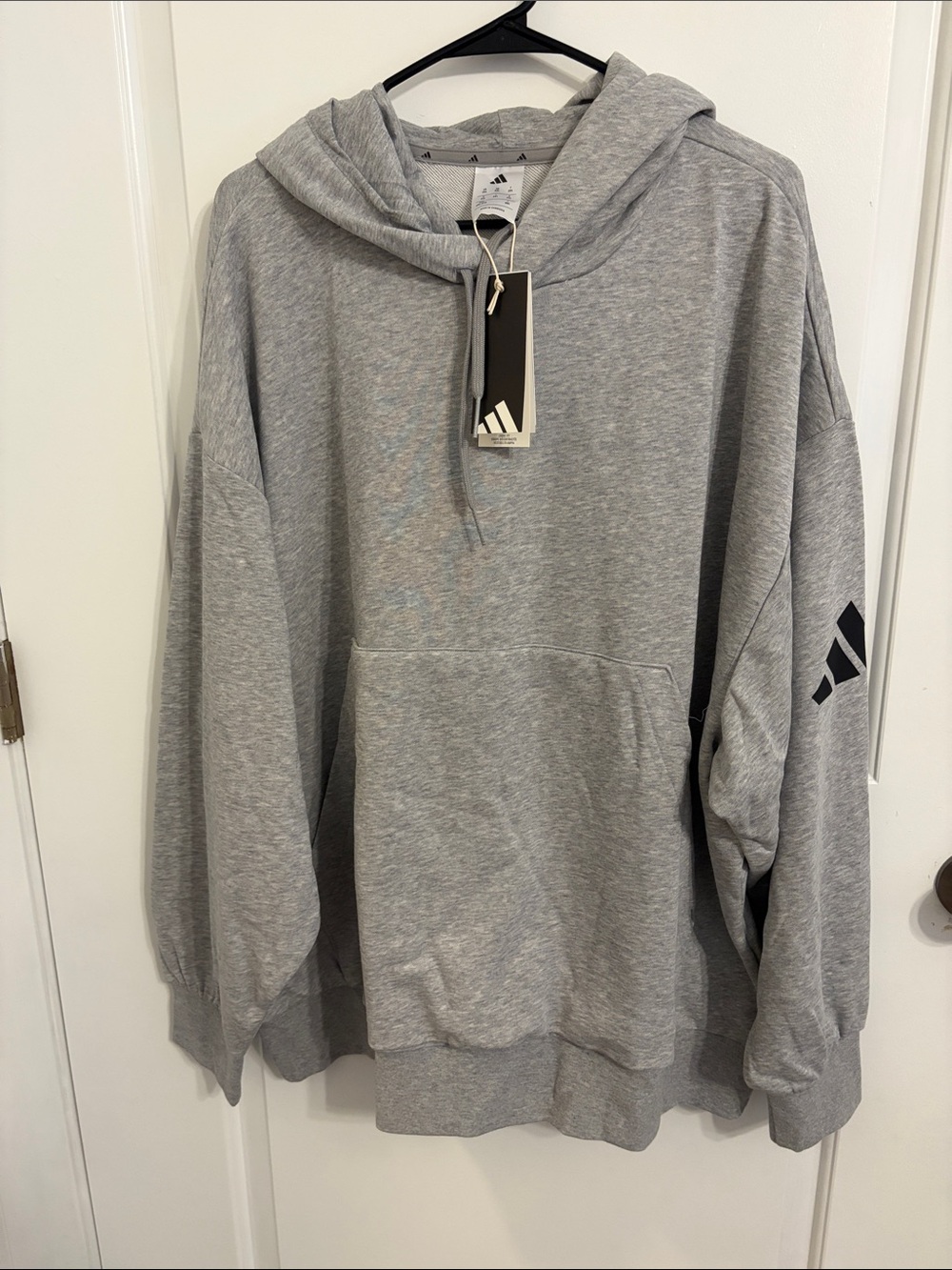 adidas Men’s Light Gray Pullover Hoodie